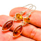 Baltic Amber, Citrine Earrings handcrafted by Ana Silver Co - EARR416315