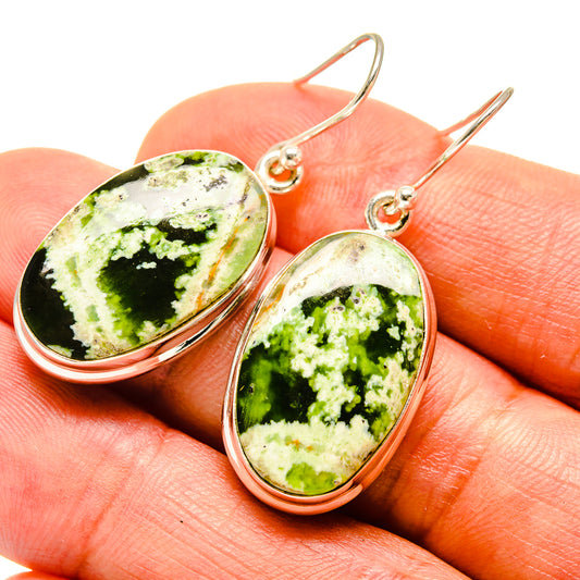 Australian Green Opal Earrings handcrafted by Ana Silver Co - EARR416323