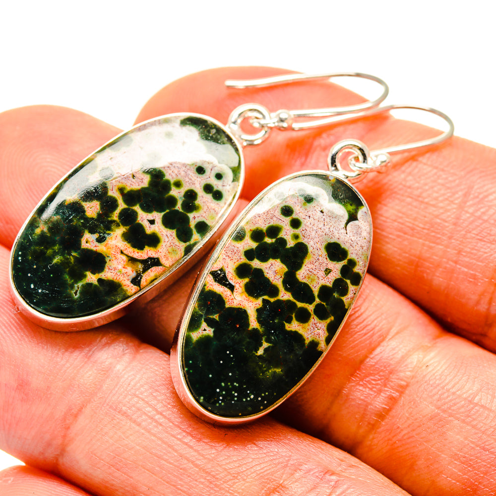 Ocean Jasper Earrings handcrafted by Ana Silver Co - EARR416338