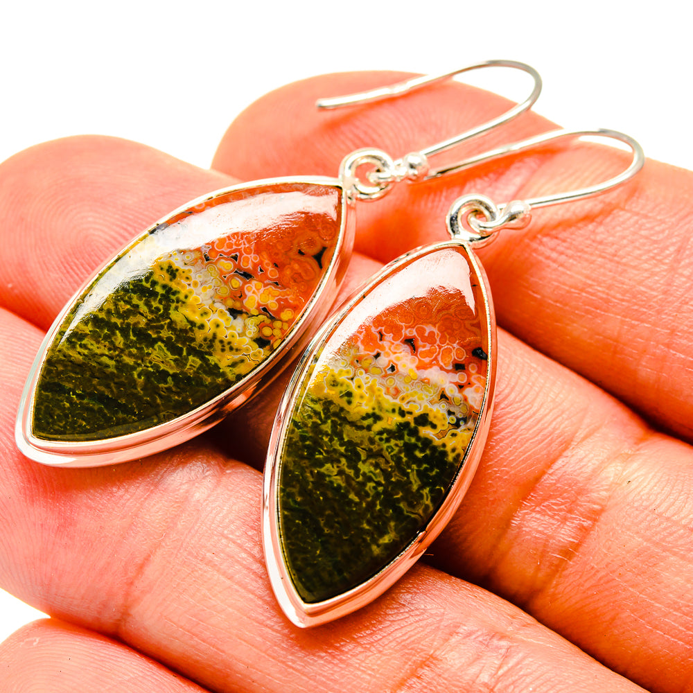 Ocean Jasper Earrings handcrafted by Ana Silver Co - EARR416342