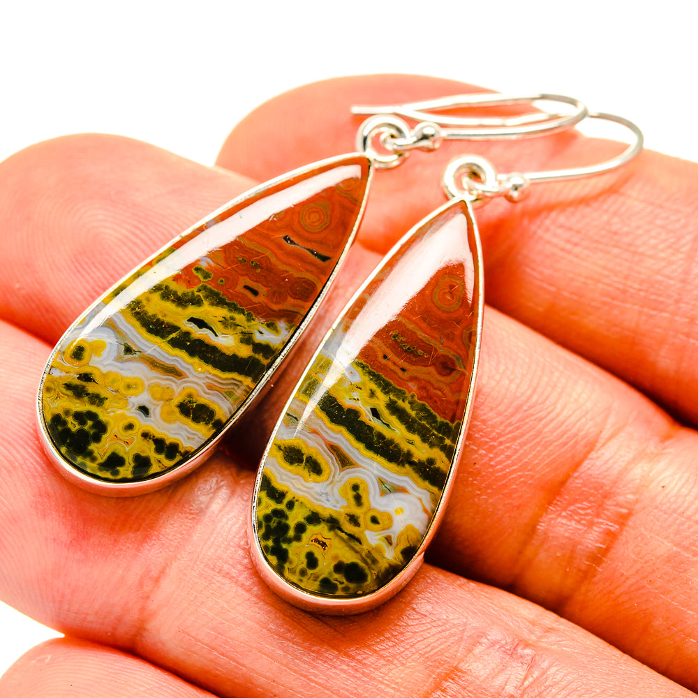 Ocean Jasper Earrings handcrafted by Ana Silver Co - EARR416349