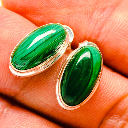 Malachite Earrings handcrafted by Ana Silver Co - EARR416363