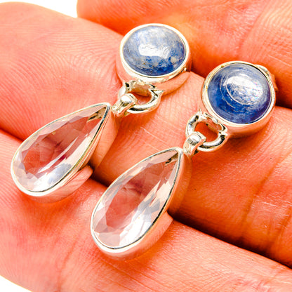 White Quartz, Kyanite Earrings handcrafted by Ana Silver Co - EARR416364