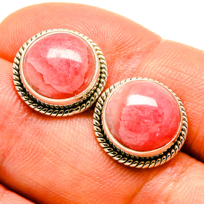 Rhodochrosite Earrings handcrafted by Ana Silver Co - EARR416378