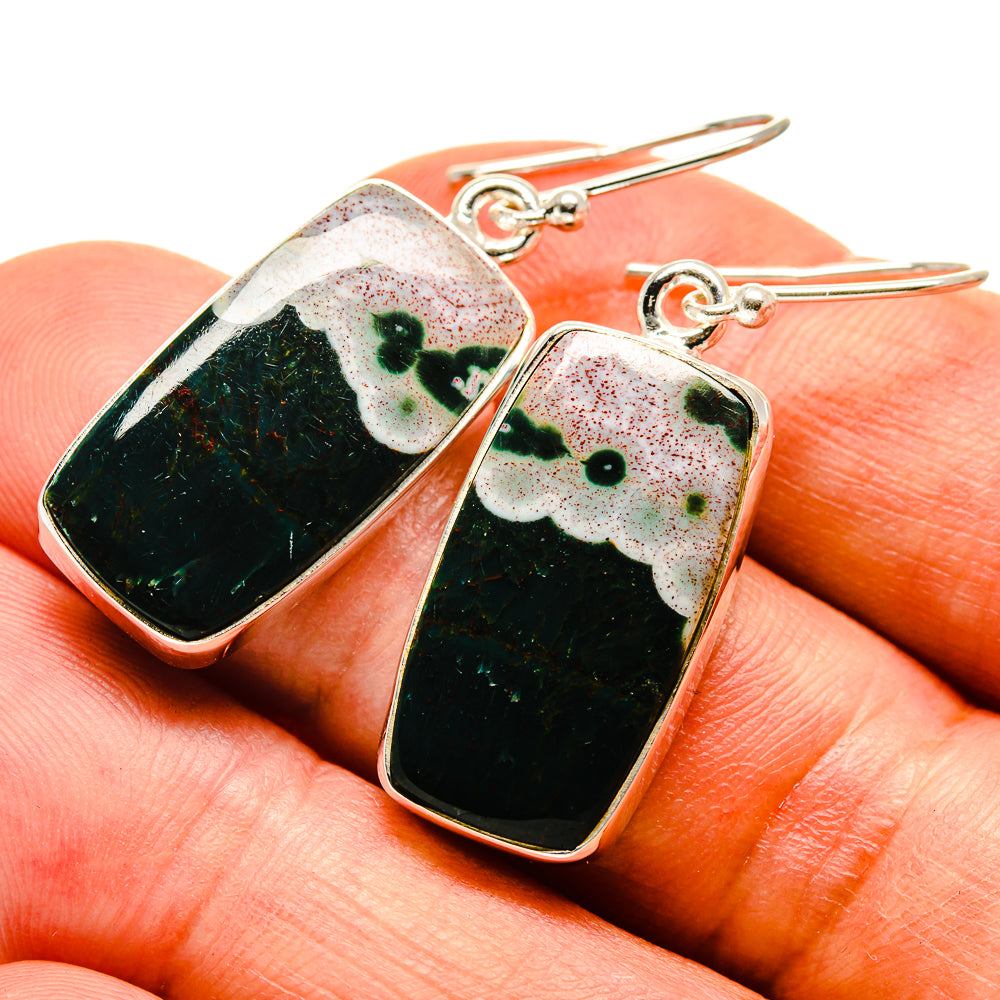 Ocean Jasper Earrings handcrafted by Ana Silver Co - EARR416384