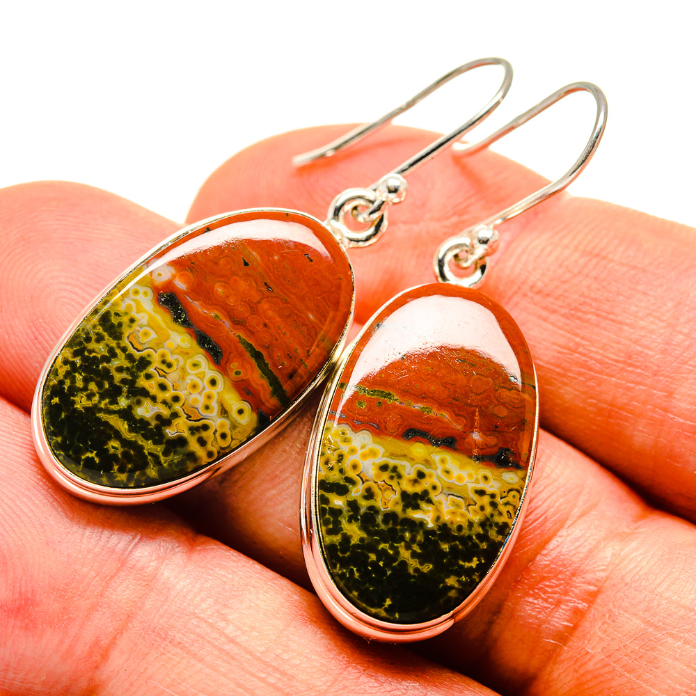 Ocean Jasper Earrings handcrafted by Ana Silver Co - EARR416386