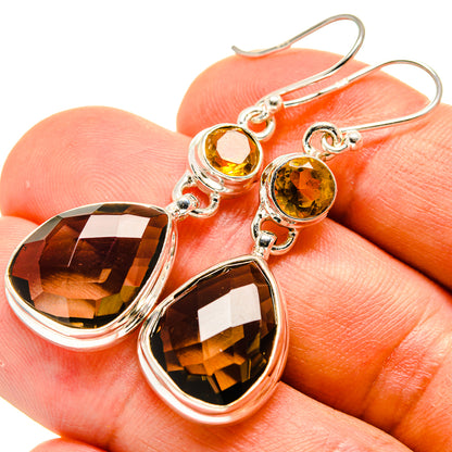Smoky Quartz Earrings handcrafted by Ana Silver Co - EARR416388
