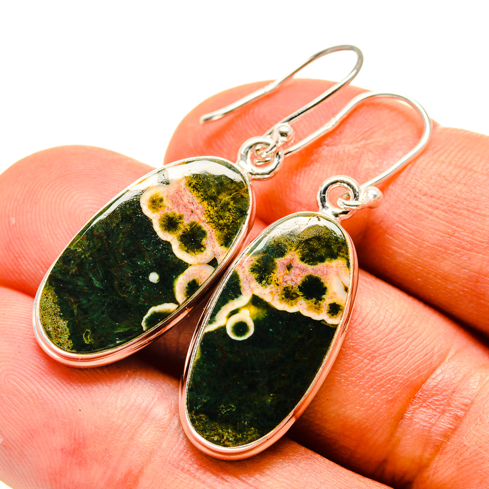 Ocean Jasper Earrings handcrafted by Ana Silver Co - EARR416390