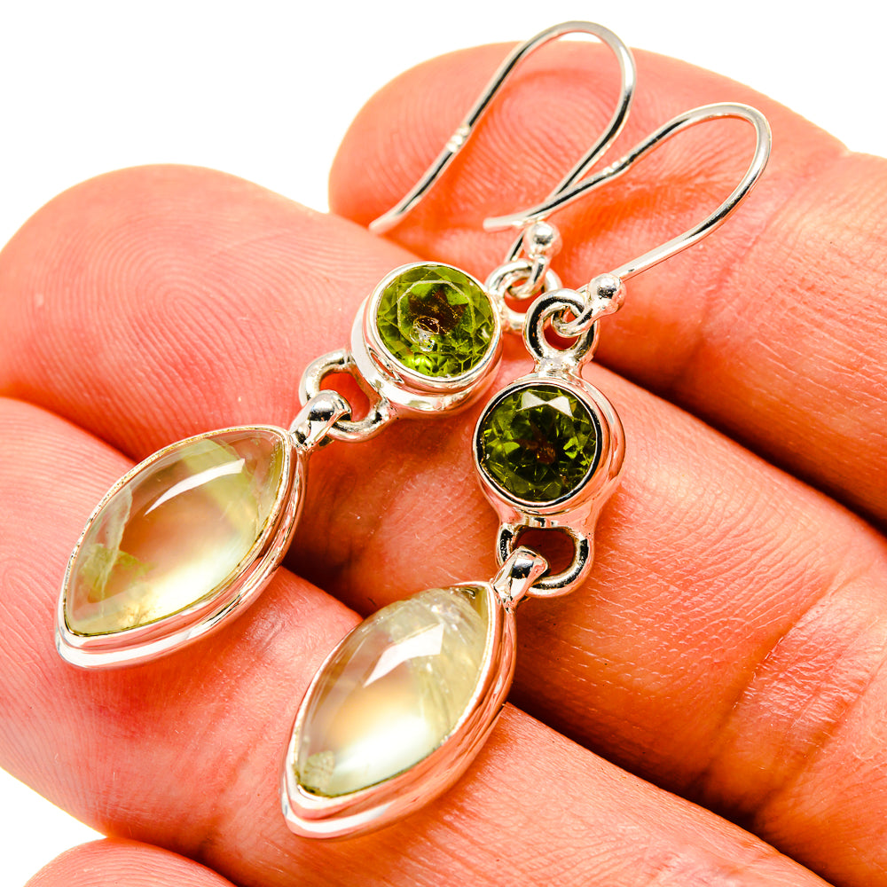 Prehnite Earrings handcrafted by Ana Silver Co - EARR416396