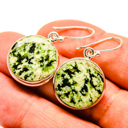 Australian Green Opal Earrings handcrafted by Ana Silver Co - EARR416406