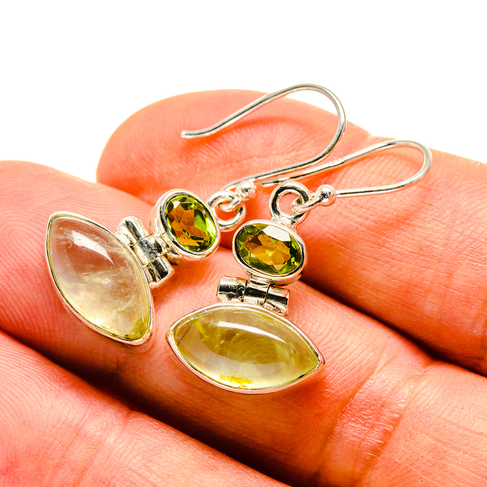 Prehnite Earrings handcrafted by Ana Silver Co - EARR416407