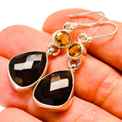 Smoky Quartz Earrings handcrafted by Ana Silver Co - EARR416409