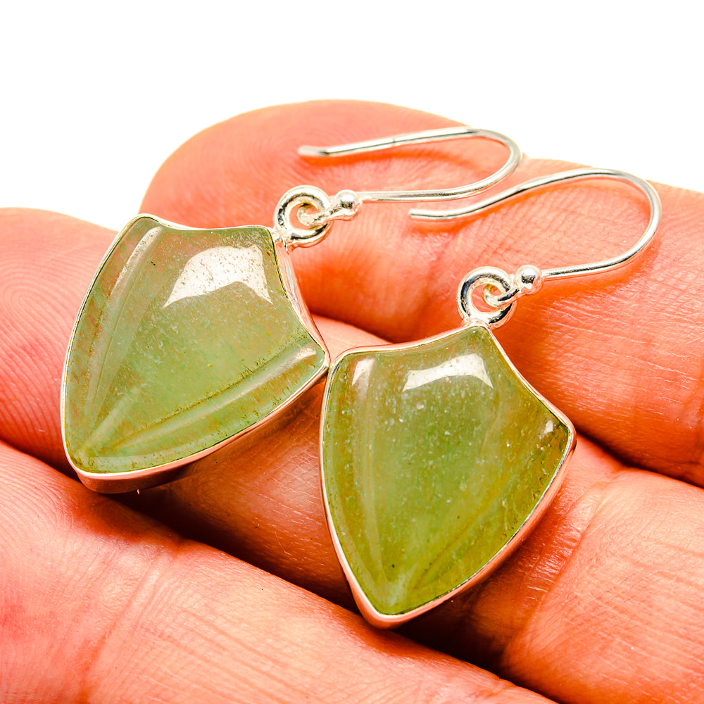 Prehnite Earrings handcrafted by Ana Silver Co - EARR416415