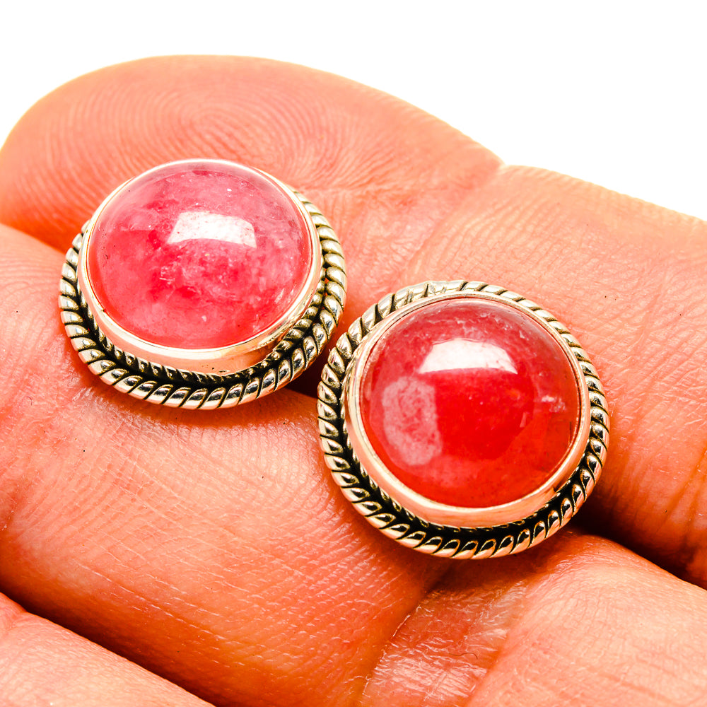 Rhodochrosite Earrings handcrafted by Ana Silver Co - EARR416435