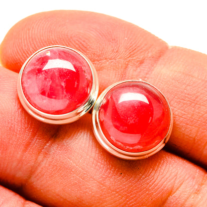Rhodochrosite Earrings handcrafted by Ana Silver Co - EARR416442