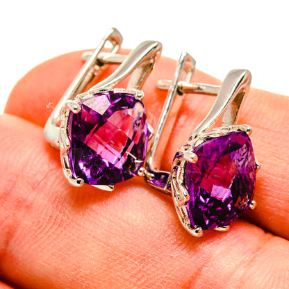 Amethyst Earrings handcrafted by Ana Silver Co - EARR416446