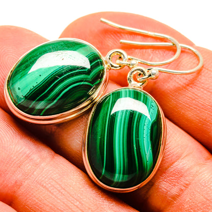 Malachite Earrings handcrafted by Ana Silver Co - EARR416452
