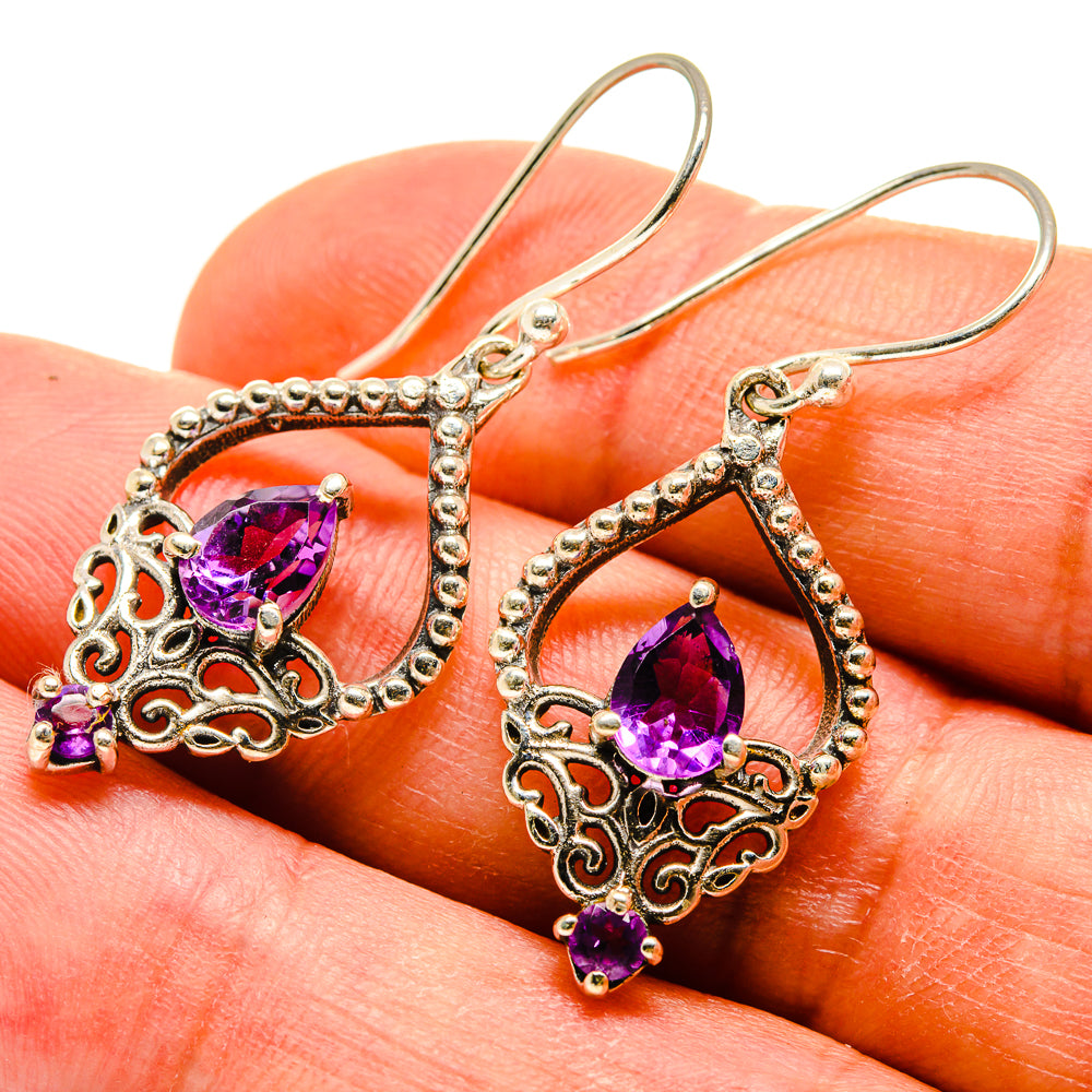 Amethyst Earrings handcrafted by Ana Silver Co - EARR416456
