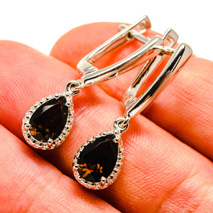 Smoky Quartz Earrings handcrafted by Ana Silver Co - EARR416460