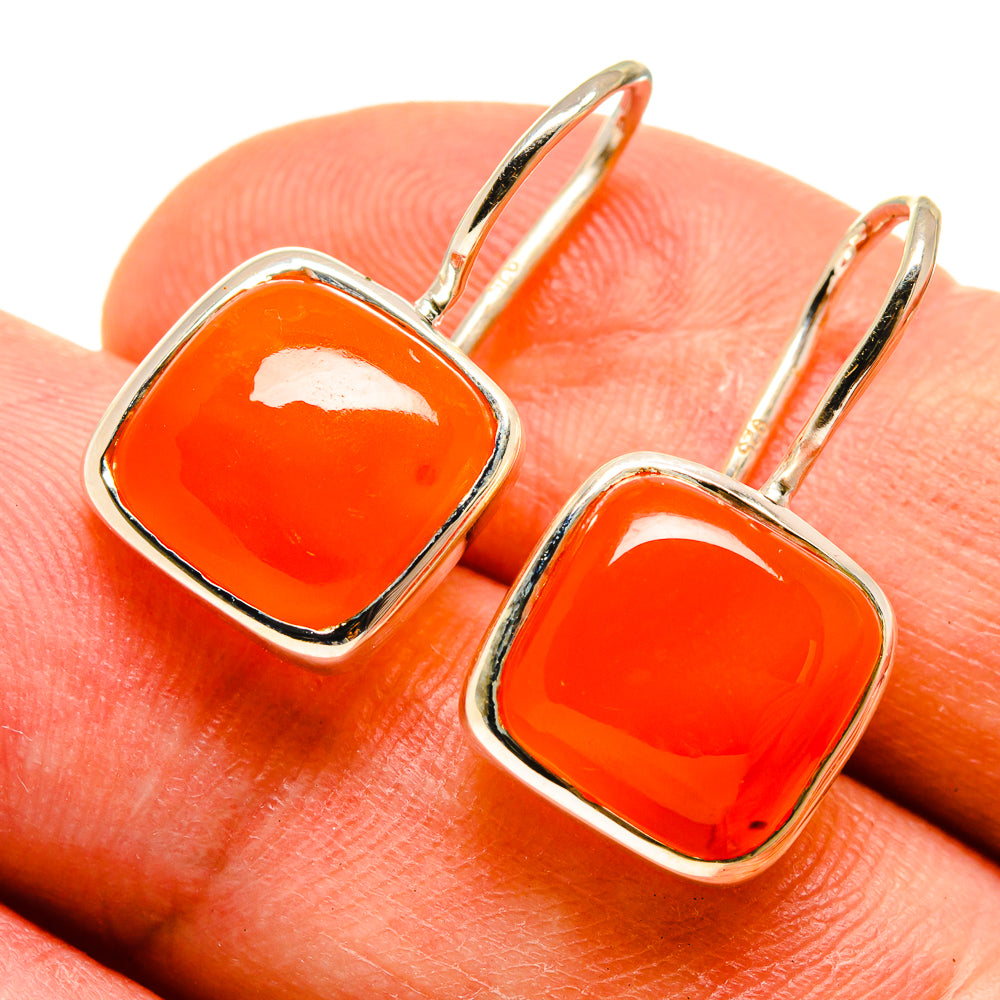 Carnelian Earrings handcrafted by Ana Silver Co - EARR416467