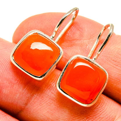 Carnelian Earrings handcrafted by Ana Silver Co - EARR416467