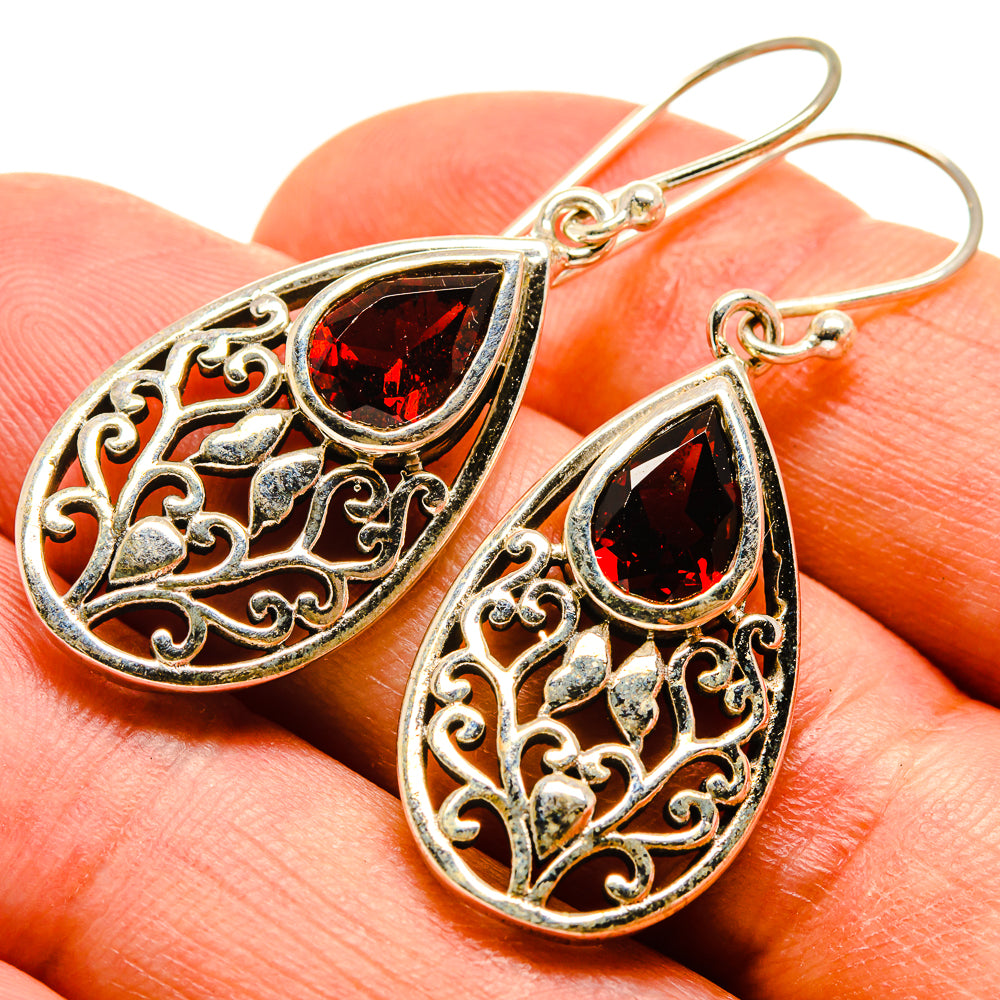 Garnet Earrings handcrafted by Ana Silver Co - EARR416471