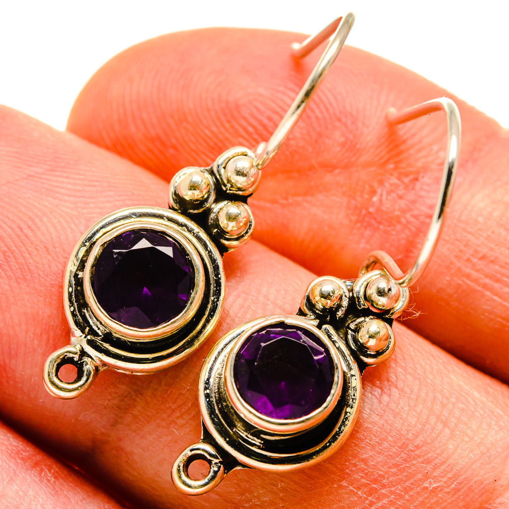 Amethyst Earrings handcrafted by Ana Silver Co - EARR416473