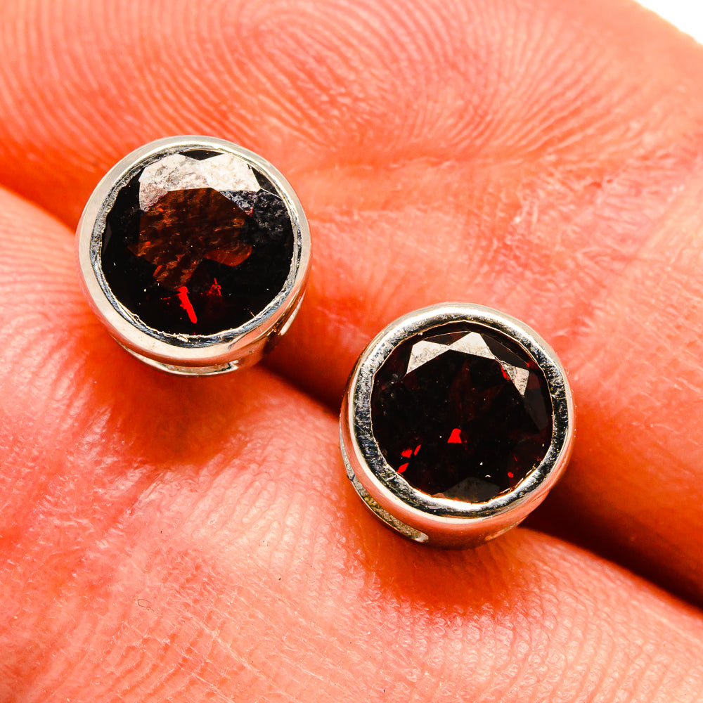 Garnet Earrings handcrafted by Ana Silver Co - EARR416475