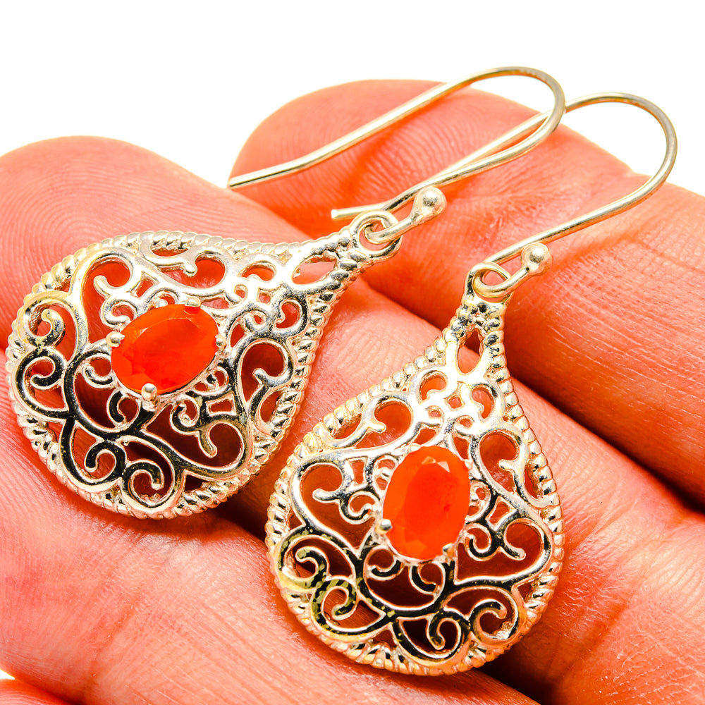 Carnelian Earrings handcrafted by Ana Silver Co - EARR416478