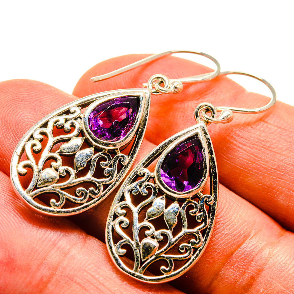 Amethyst Earrings handcrafted by Ana Silver Co - EARR416479