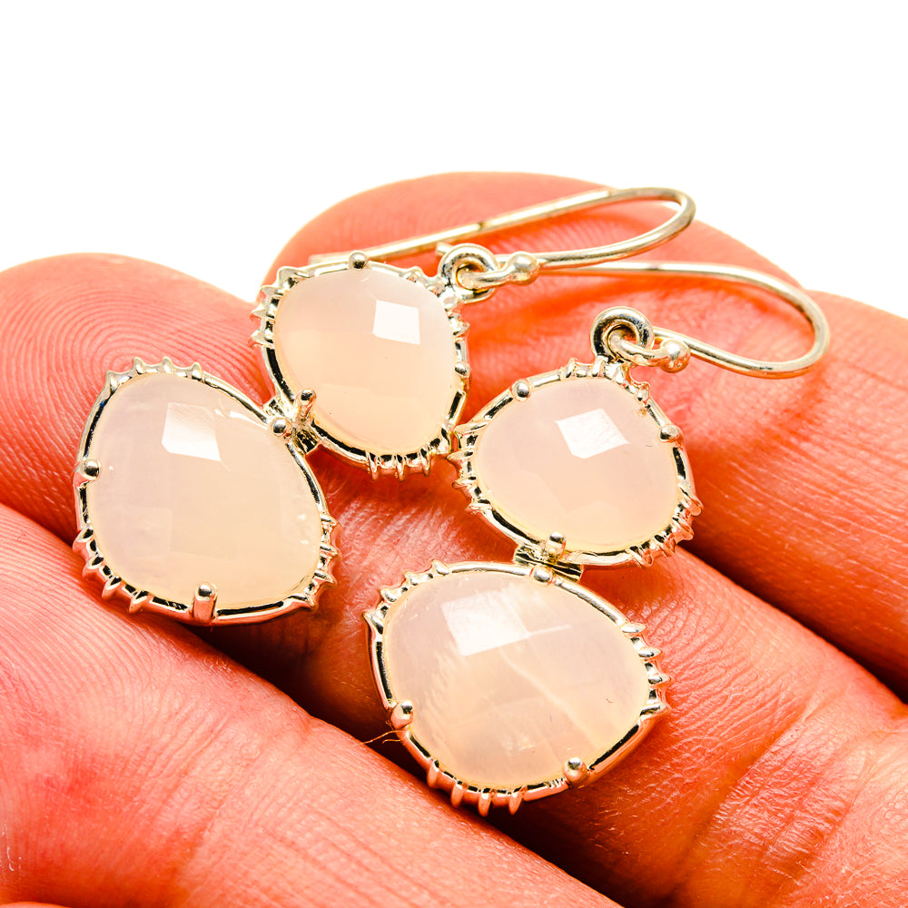 Rainbow Moonstone Earrings handcrafted by Ana Silver Co - EARR416480
