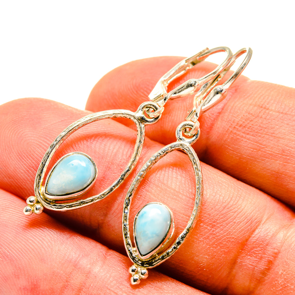 Larimar Earrings handcrafted by Ana Silver Co - EARR416482