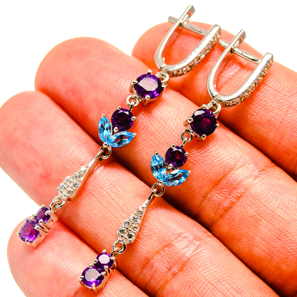 Amethyst Earrings handcrafted by Ana Silver Co - EARR416487