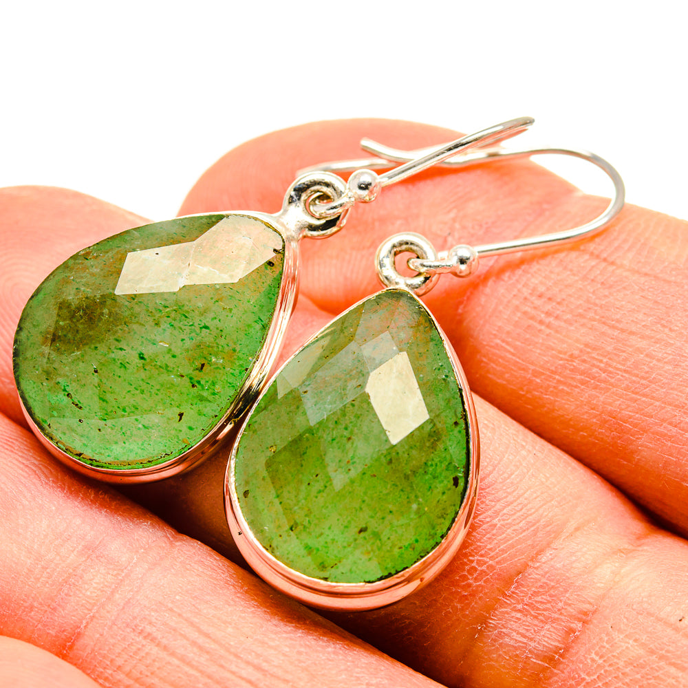 Green Aventurine Earrings handcrafted by Ana Silver Co - EARR416499