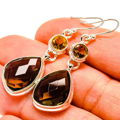 Smoky Quartz Earrings handcrafted by Ana Silver Co - EARR416503