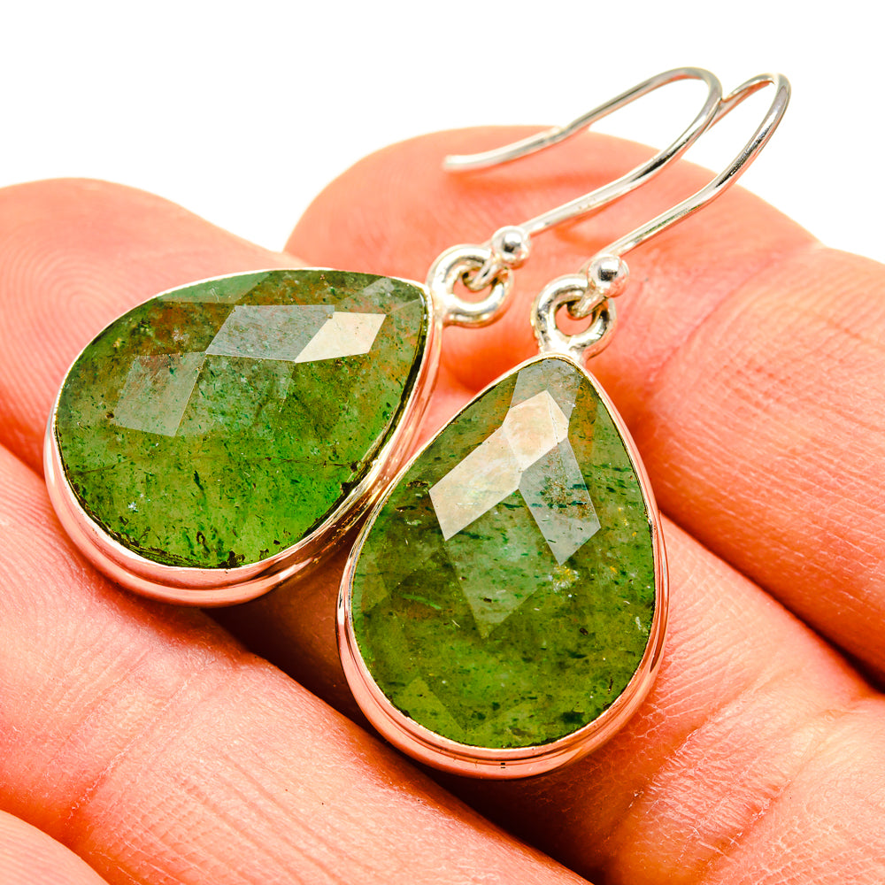 Green Aventurine Earrings handcrafted by Ana Silver Co - EARR416507