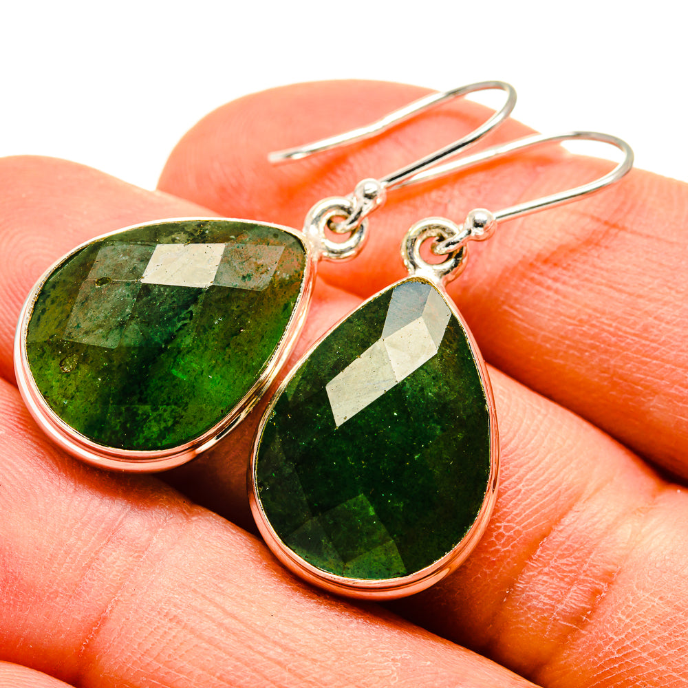 Green Aventurine Earrings handcrafted by Ana Silver Co - EARR416508