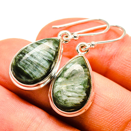Seraphinite Earrings handcrafted by Ana Silver Co - EARR416512