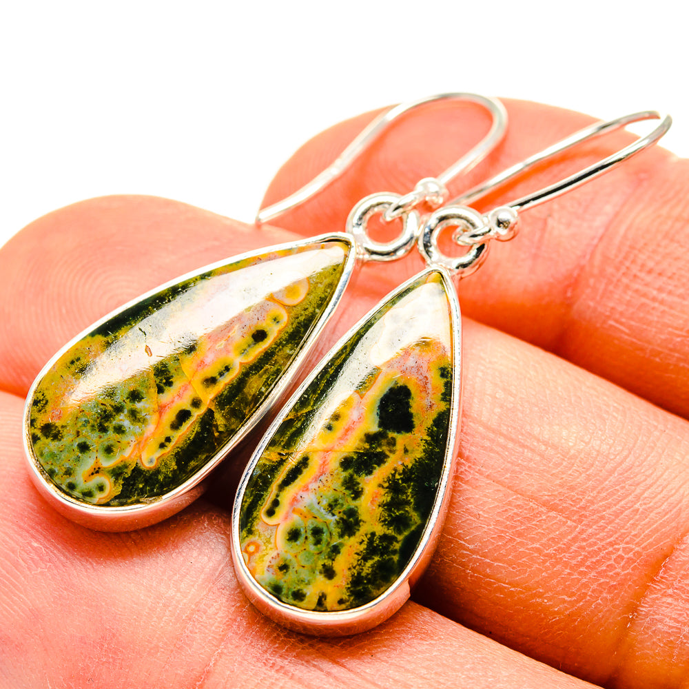 Ocean Jasper Earrings handcrafted by Ana Silver Co - EARR416513
