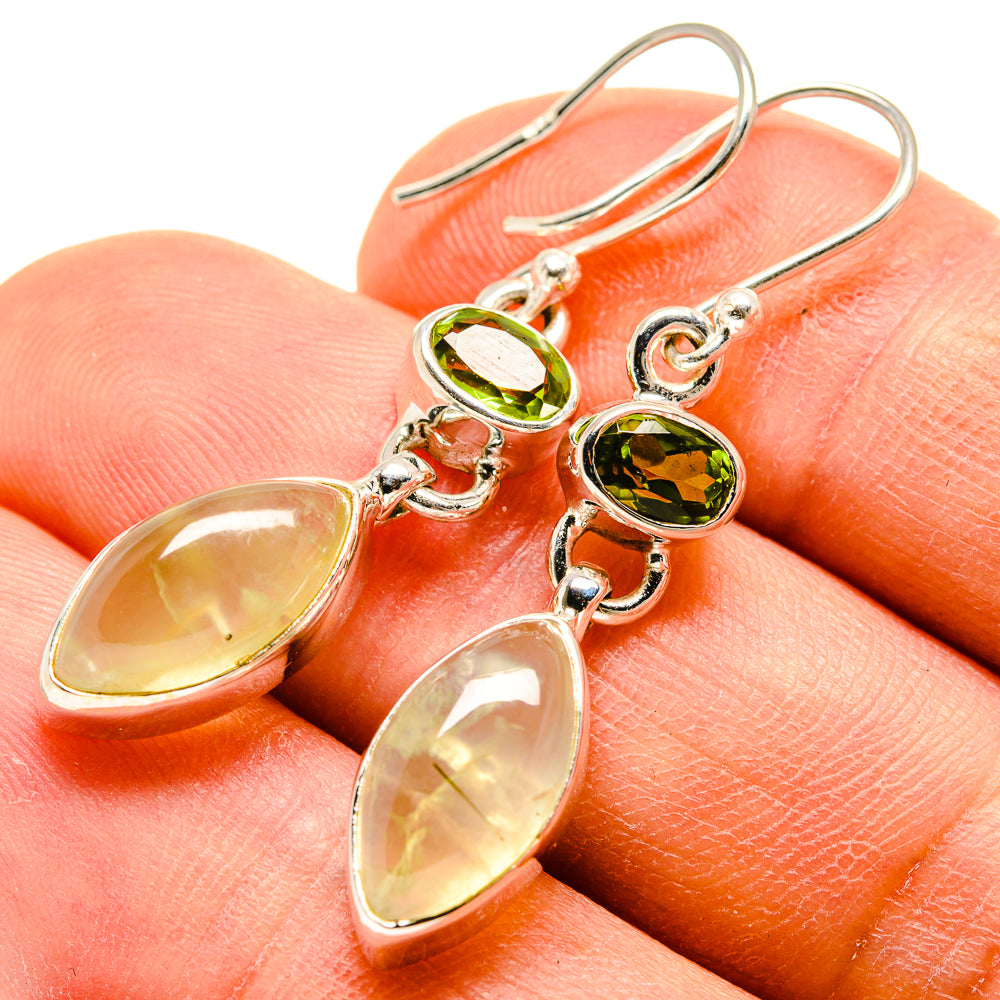 Prehnite Earrings handcrafted by Ana Silver Co - EARR416514