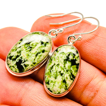 Australian Green Opal Earrings handcrafted by Ana Silver Co - EARR416515