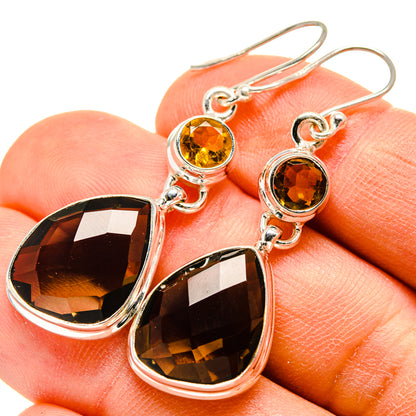 Smoky Quartz Earrings handcrafted by Ana Silver Co - EARR416521