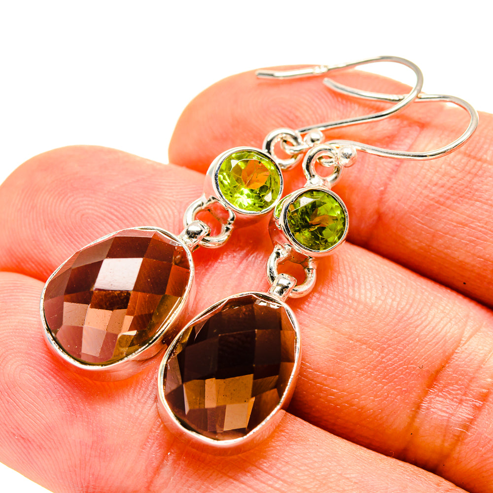 Smoky Quartz Earrings handcrafted by Ana Silver Co - EARR416526