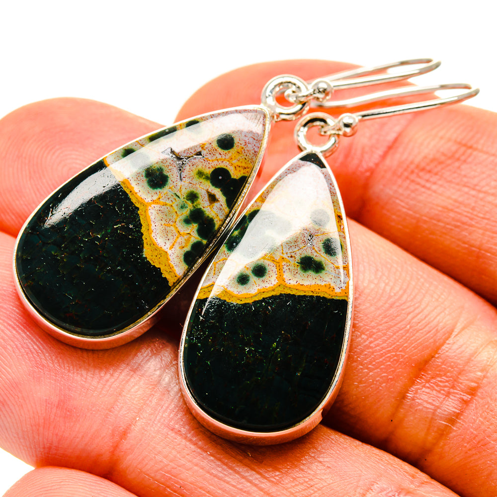 Ocean Jasper Earrings handcrafted by Ana Silver Co - EARR416535