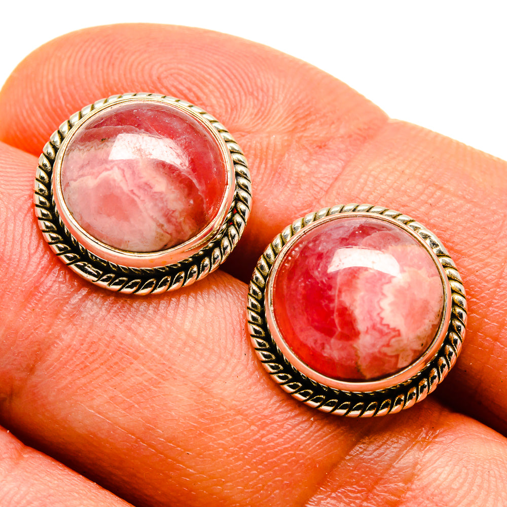 Rhodochrosite Earrings handcrafted by Ana Silver Co - EARR416543