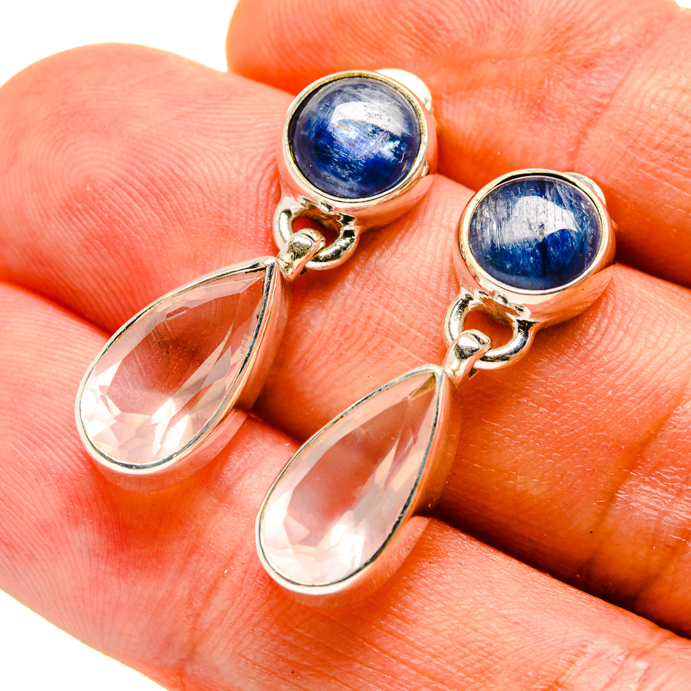 Rose Quartz Earrings handcrafted by Ana Silver Co - EARR416547