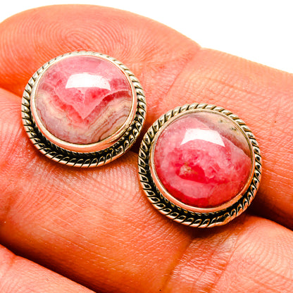 Rhodochrosite Earrings handcrafted by Ana Silver Co - EARR416555