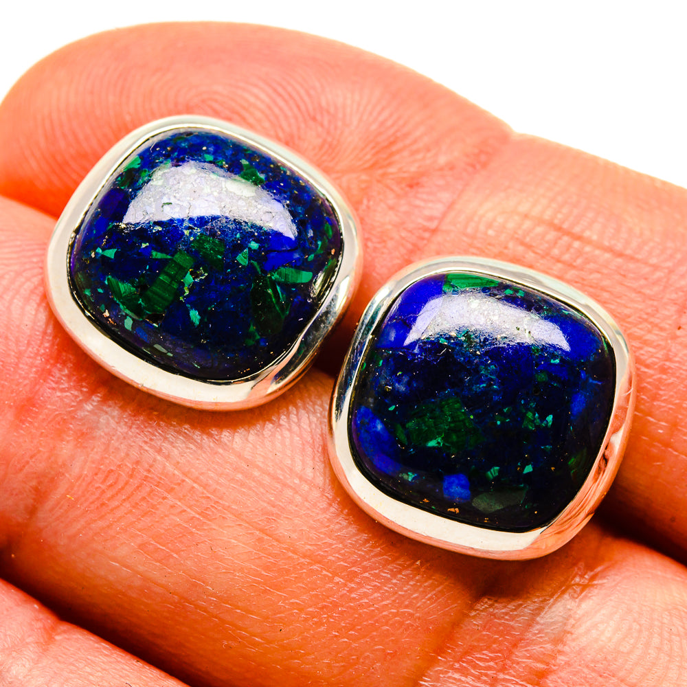 Azurite Earrings handcrafted by Ana Silver Co - EARR416559