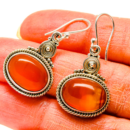 Carnelian Earrings handcrafted by Ana Silver Co - EARR416569