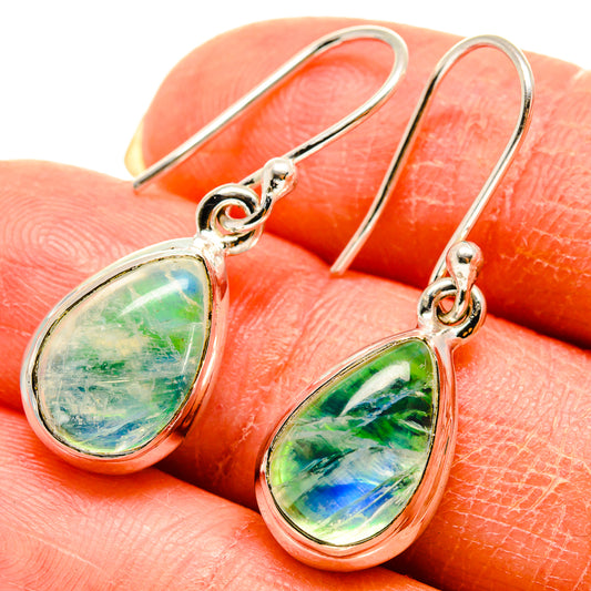 Green Moonstone Earrings handcrafted by Ana Silver Co - EARR416582